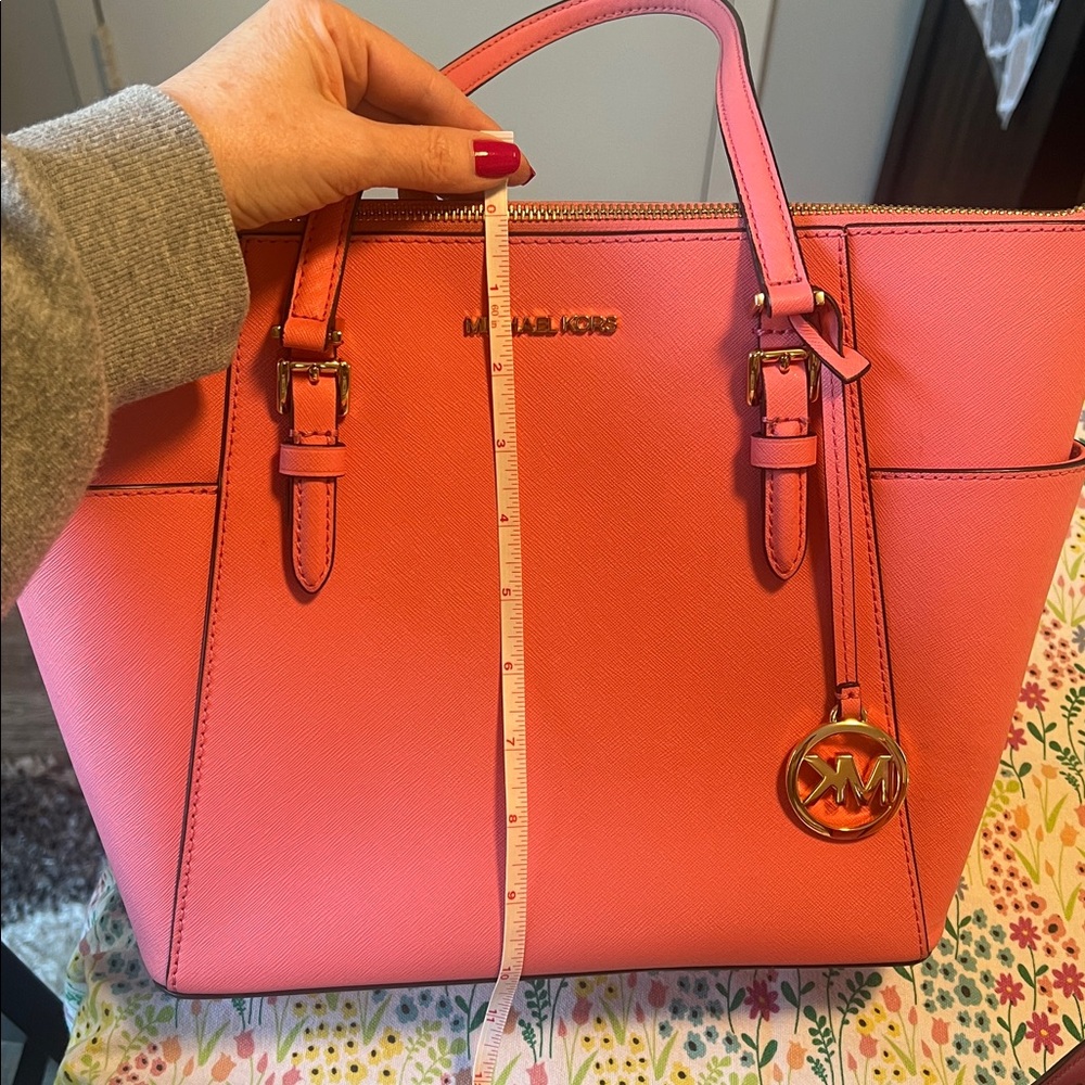 Michael Kors Coral Pink Tote, Satchel & Wallet Set - Picture 5 of 7